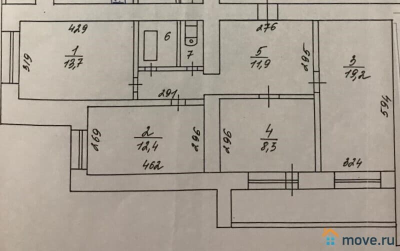 3-комн. квартира, 73.3 м²