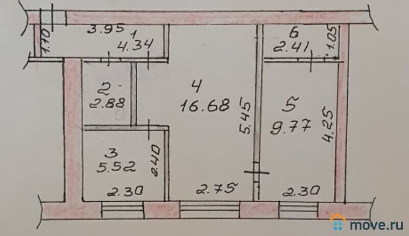 2-комн. квартира, 42 м²