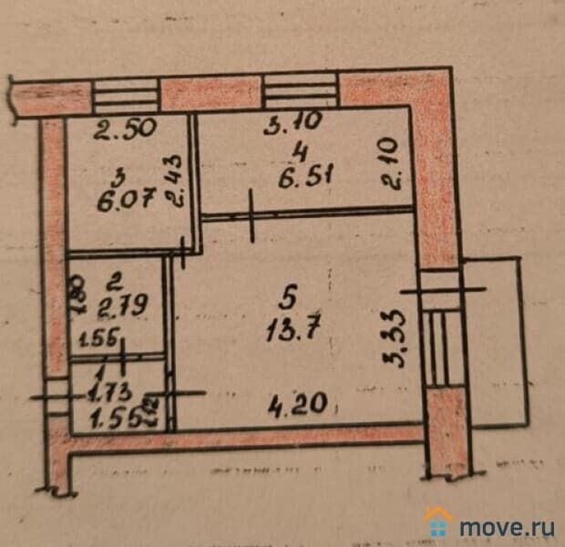 1-комн. квартира, 33 м²