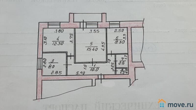 3-комн. квартира, 60 м²