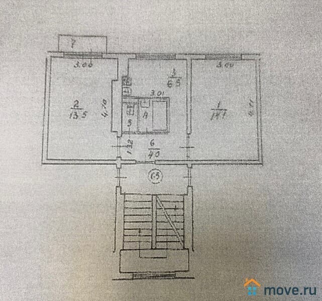 2-комн. квартира, 41.2 м²