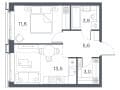 Продажа двухкомнатной квартиры, 38 м², 10 мин. до метро пешком, этаж 15 из 29. Фото 13
