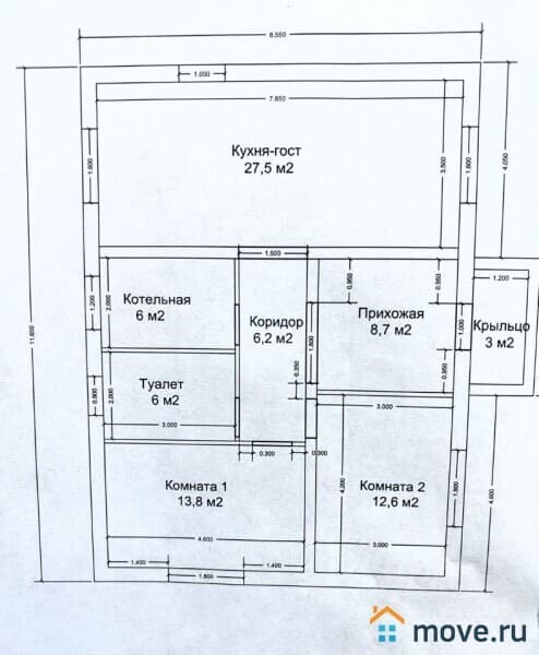 коттедж, 100 м², 6 соток