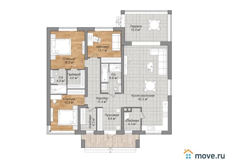 коттедж, 165 м&sup2;