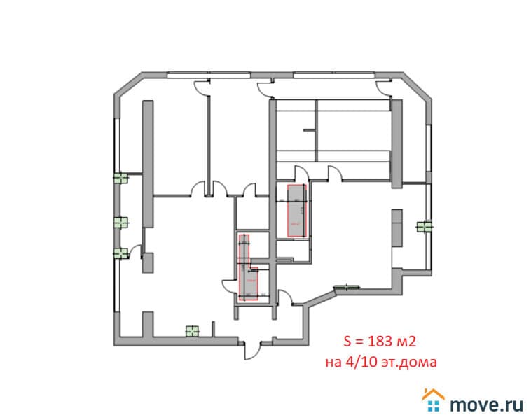 5-комн. квартира, 183 м²