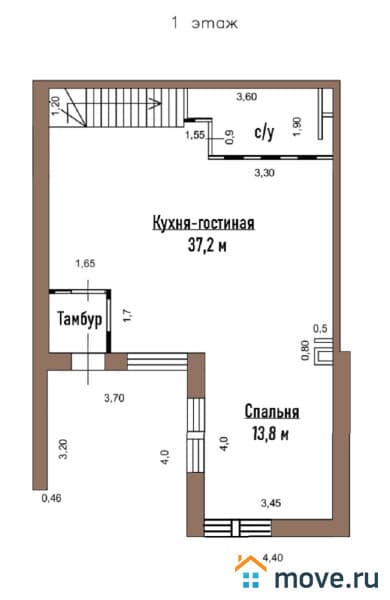 таунхаус, 117 м², 1.4 сотки