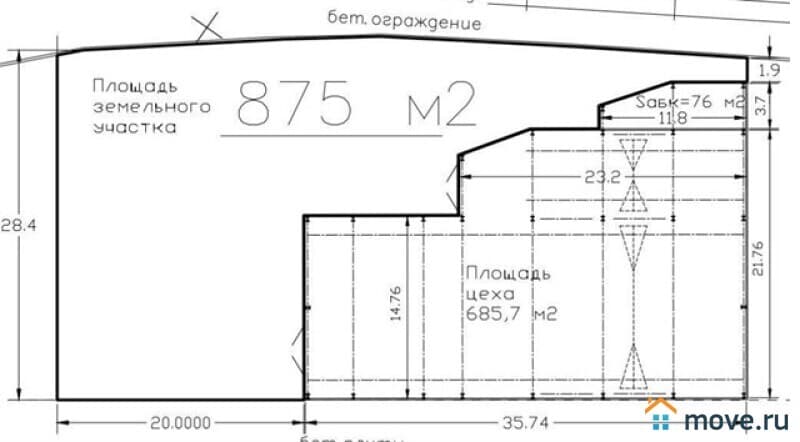 склад, 685 м&sup2;