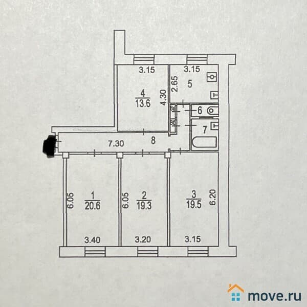 4-комн. квартира, 103 м²