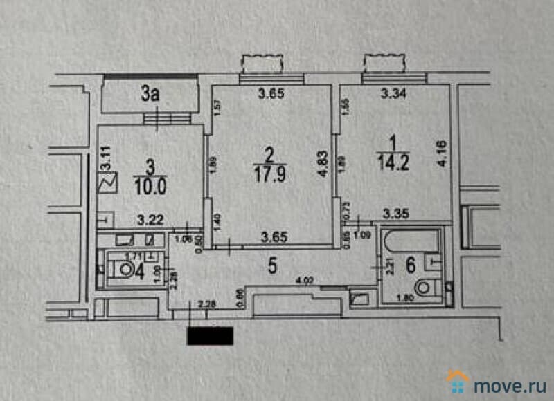 2-комн. квартира, 58 м&sup2;