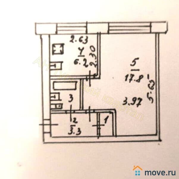 1-комн. квартира, 31 м²