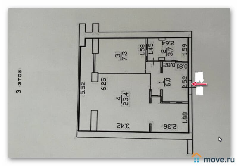 1-комн. квартира, 40.2 м²