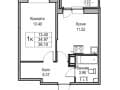 квартира, 36 м&sup2;