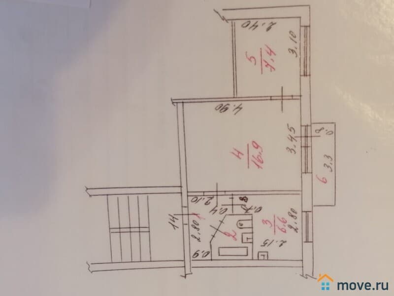 2-комн. квартира, 44 м²