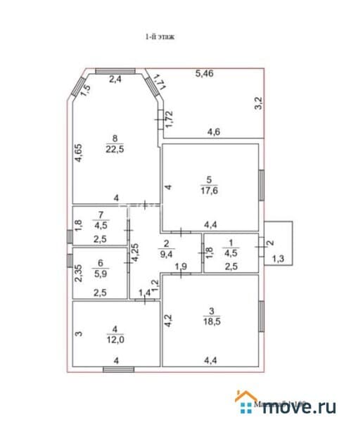 дом, 128 м², 12.1 сотки