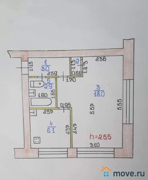 1-комн. квартира, 30 м²