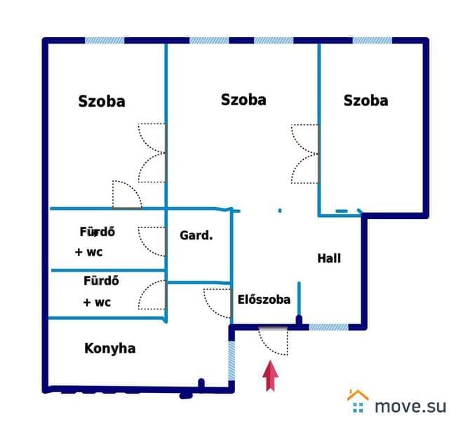 3-комн. квартира, 100 м²