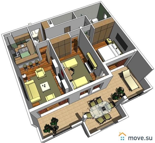 3-комн. квартира, 97 м²