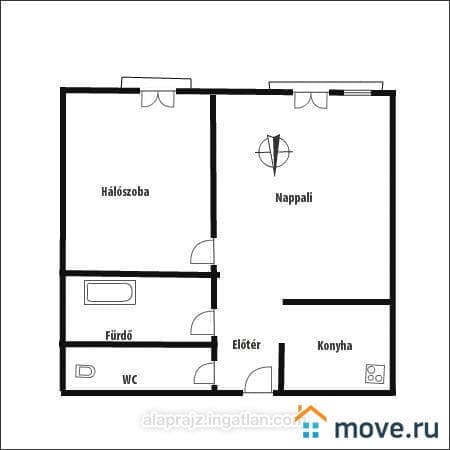 2-комн. квартира, 47 м²