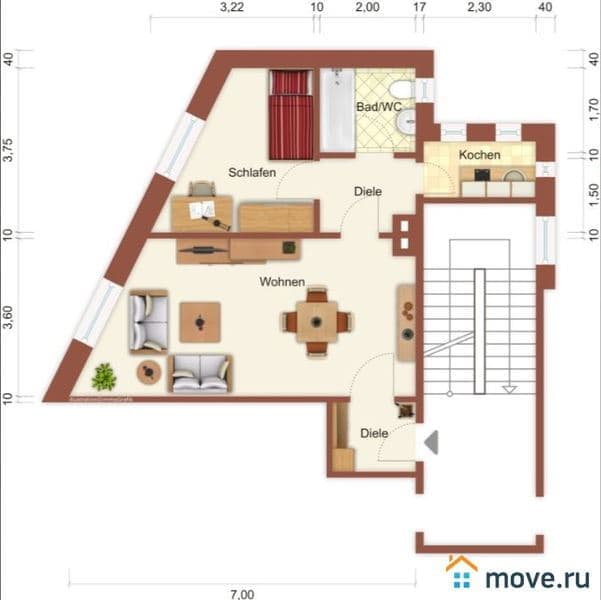 2-комн. квартира, 41 м²