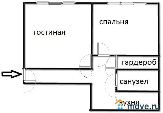 2-комн. квартира, 56 м²