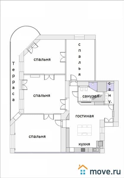 5-комн. квартира, 155 м²