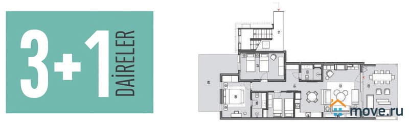 2-комн. квартира, 75 м²