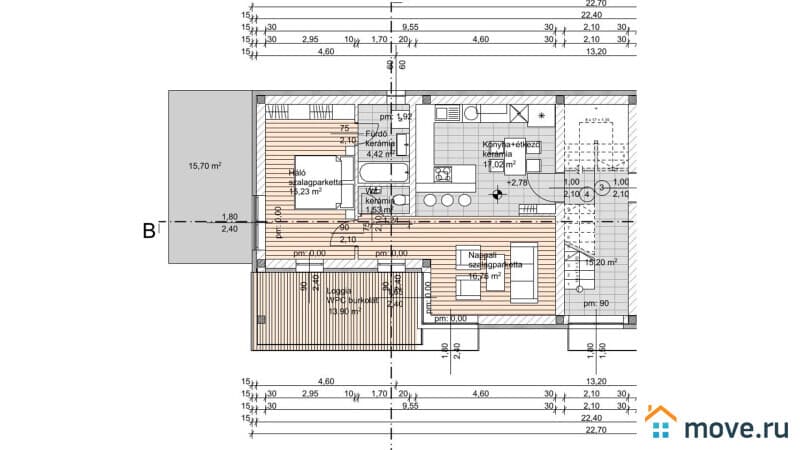 2-комн. квартира, 69 м²