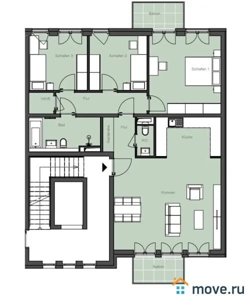 4-комн. квартира, 101 м²