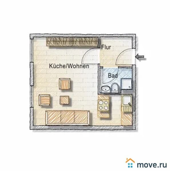 1-комн. квартира, 30 м²