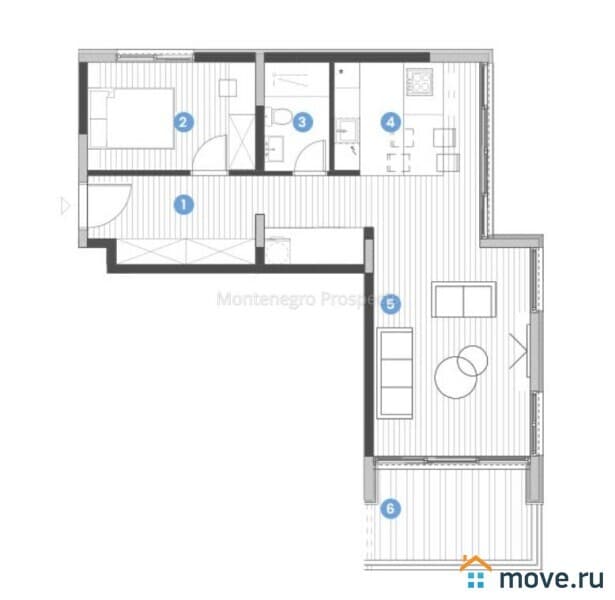 2-комн. квартира, 65 м²