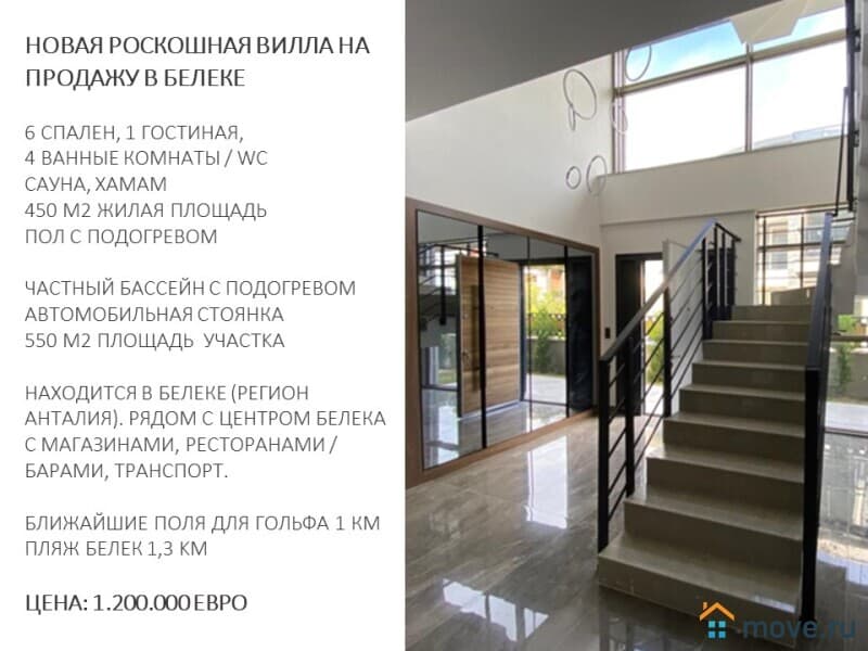 вилла, 450 м², 6 соток