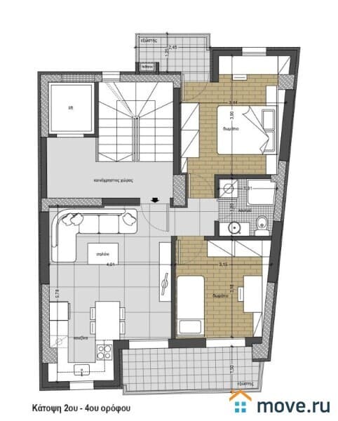 3-комн. квартира, 84 м²