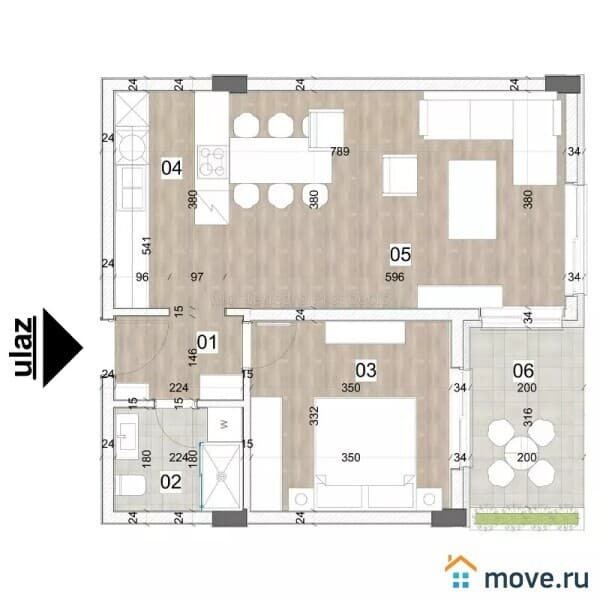 1-комн. квартира, 55 м²