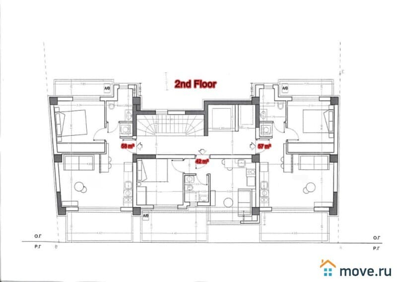 2-комн. квартира, 57 м²