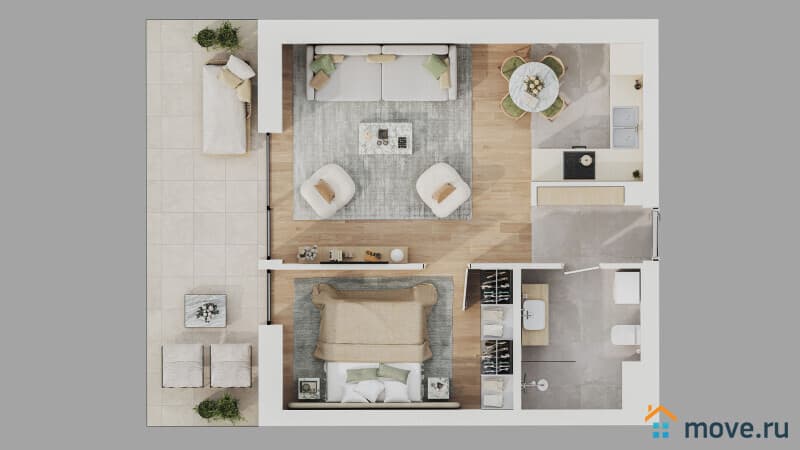 2-комн. квартира, 52 м²