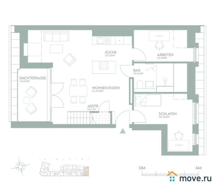 4-комн. квартира, 97 м²