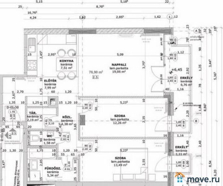 3-комн. квартира, 77 м²