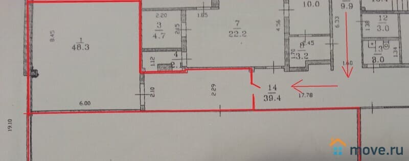 свободного назначения, 60 м²