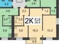 Продам двухкомнатную квартиру, 39.5 м², этаж 5 из 6. Фото 13