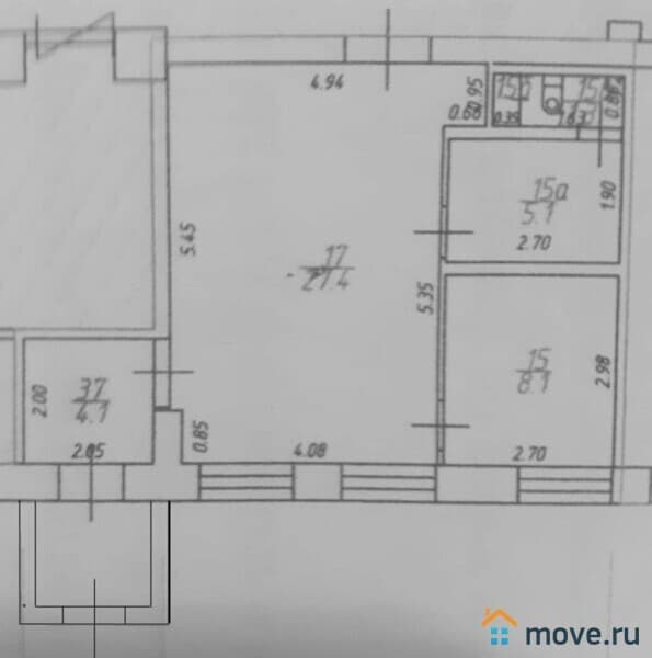 торговое помещение, 51.4 м²