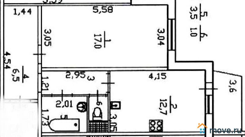 1-комн. квартира, 34 м²