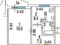 Продаем однокомнатную квартиру, 38 м², 10 мин. до метро пешком, этаж 7 из 17. Фото 14