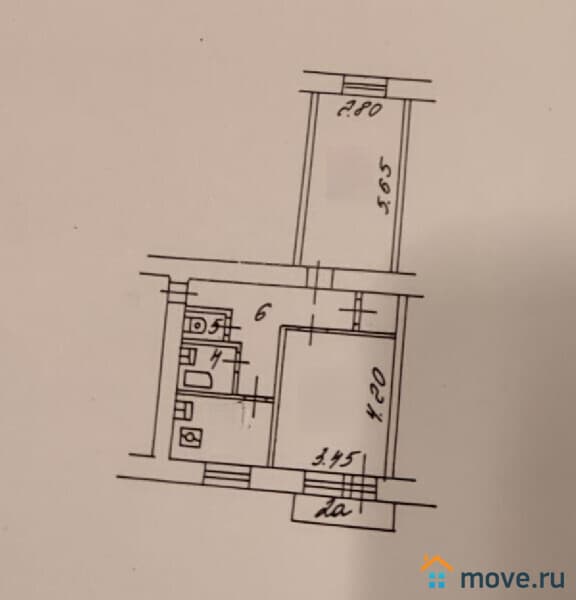2-комн. квартира, 52 м²