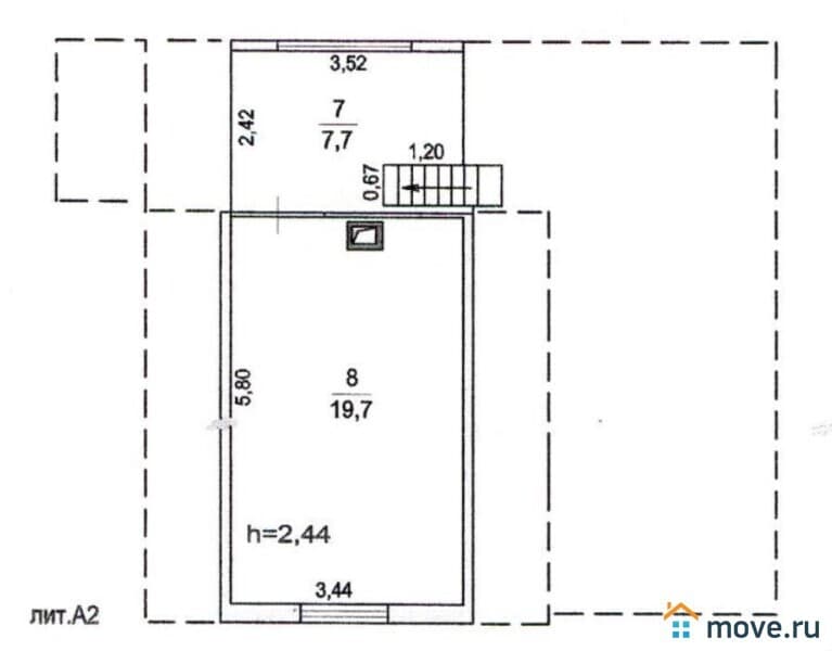 дача, 44 м², 4 сотки