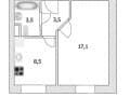 Продаем однокомнатную квартиру, 32.2 м², 15 мин. до метро на транспорте, этаж 1 из 14. Фото 10