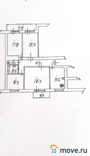 4-комн. квартира, 77 м²