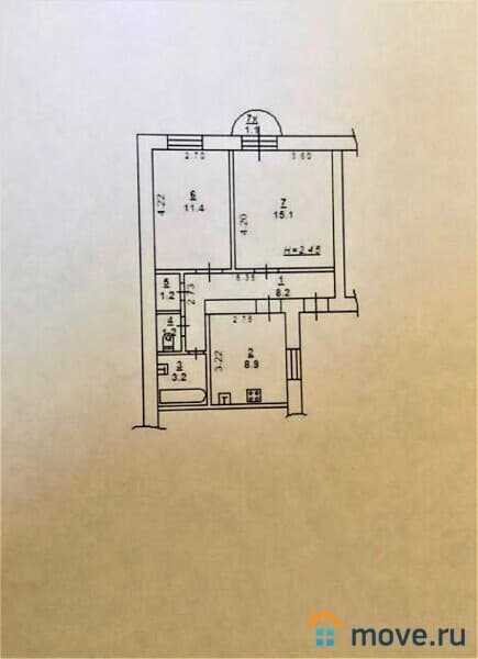 2-комн. квартира, 50 м²