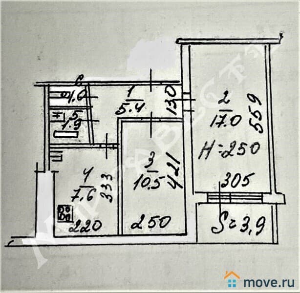 2-комн. квартира, 48 м²