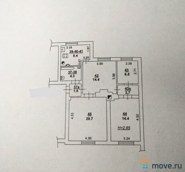 4-комн. квартира, 72 м²