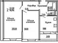 Продаю двухкомнатную квартиру, 57 м², 18 км за МКАД, этаж 3 из 5. Фото 2